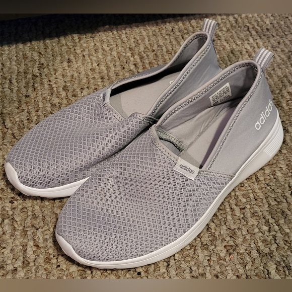 Adidas Grey Flat Slip-ons - Picture 3 of 10